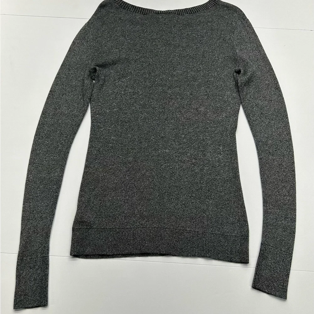 Express Gray Women's Sweater LG Round Neck Cotton Blend NWOT
